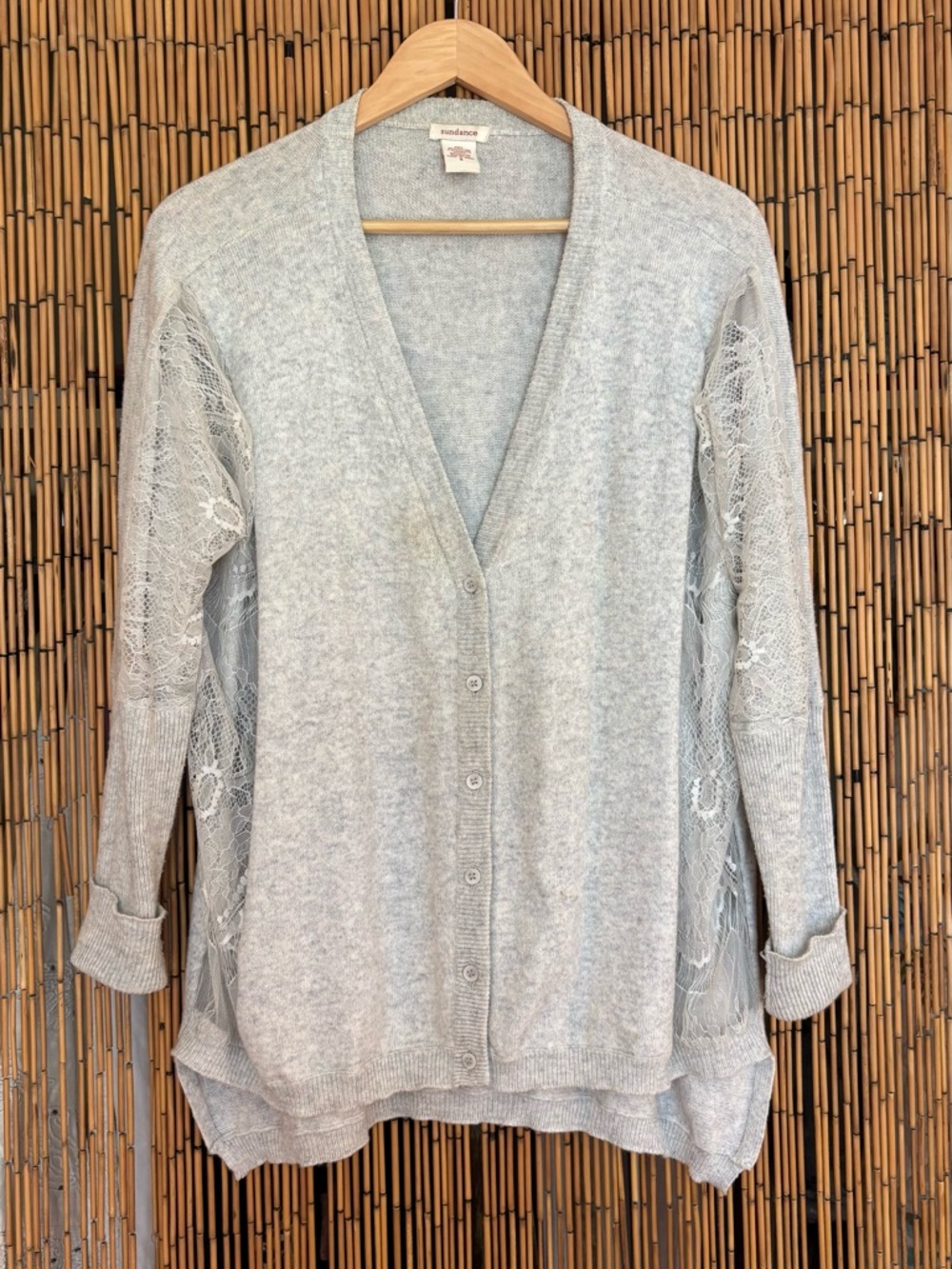 Sundance Light Gray Knit Cardigan